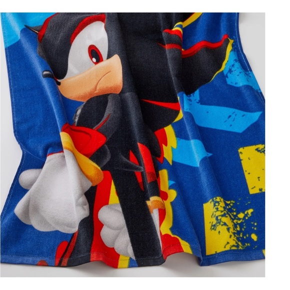Sonic the Hedgehog Beach Towel Sonic & Shadow  28 x 58 Super Soft Sega Summer - Picture 5 of 9